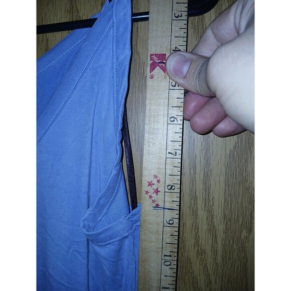 Double Zero Lovely Large Dress Womens Size Large Blue Sleeveless Side Slits - Picture 8 of 12